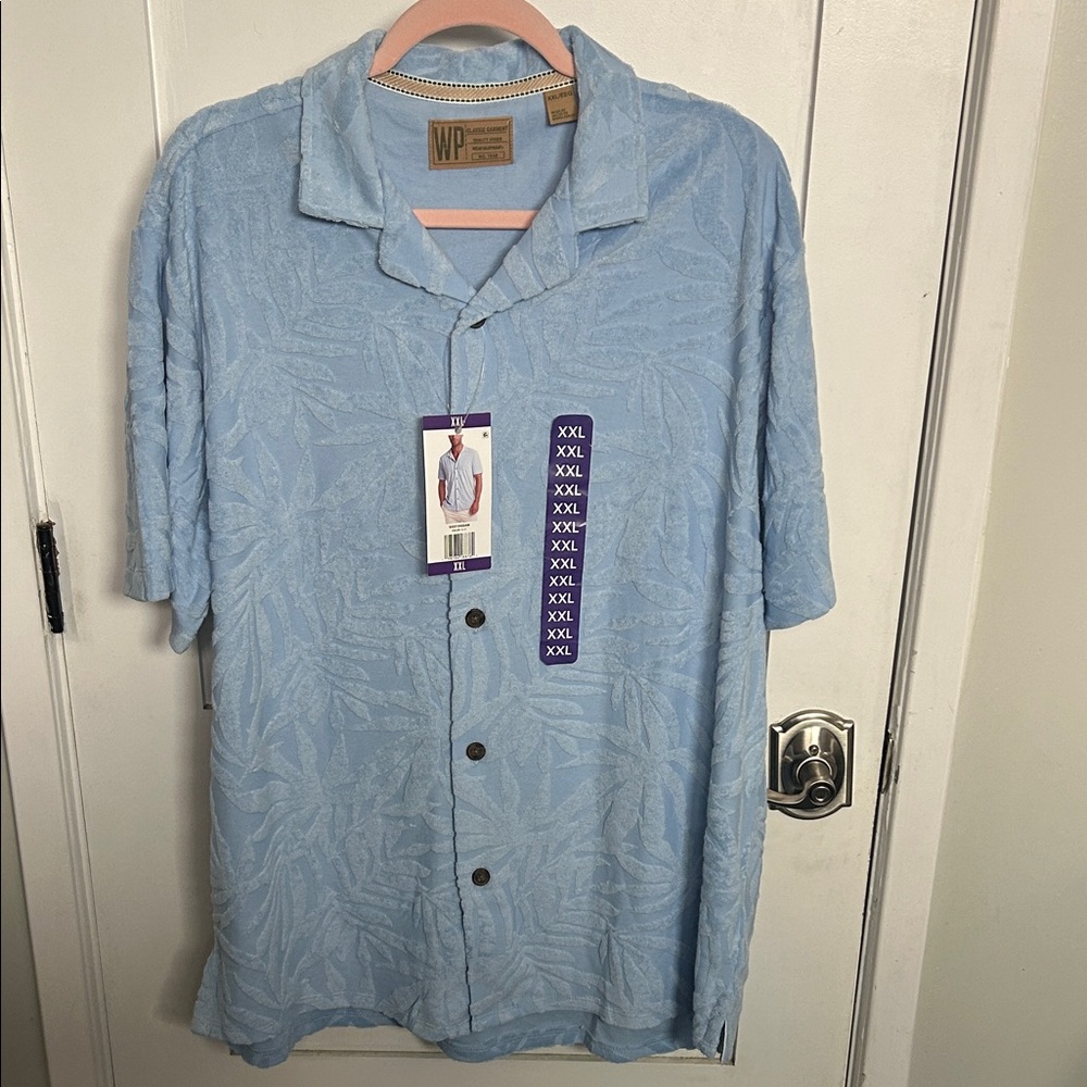 Weatherproof Sky Blue Men's Casual Button Down Shirt